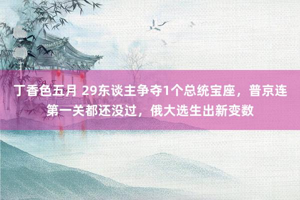 丁香色五月 29东谈主争夺1个总统宝座，普京连第一关都还没过，俄大选生出新变数