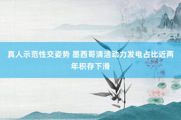 真人示范性交姿势 墨西哥清洁动力发电占比近两年积存下滑