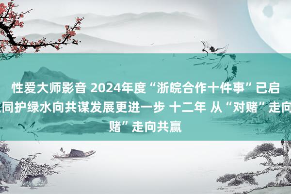 性爱大师影音 2024年度“浙皖合作十件事”已启动 从同护绿水向共谋发展更进一步 十二年 从“对赌”走向共赢