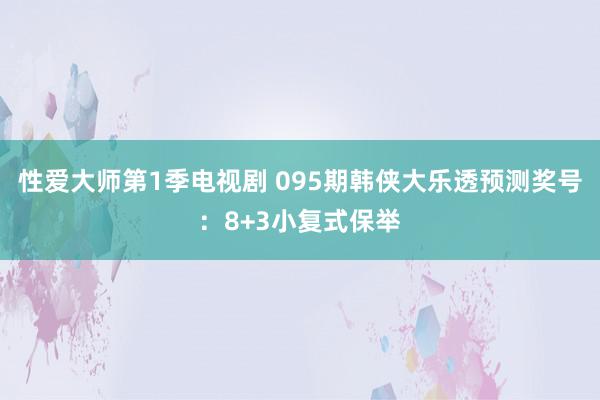 性爱大师第1季电视剧 095期韩侠大乐透预测奖号：8+3小复式保举