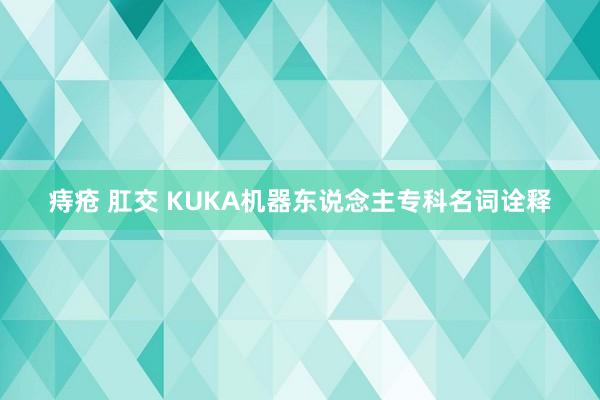 痔疮 肛交 KUKA机器东说念主专科名词诠释